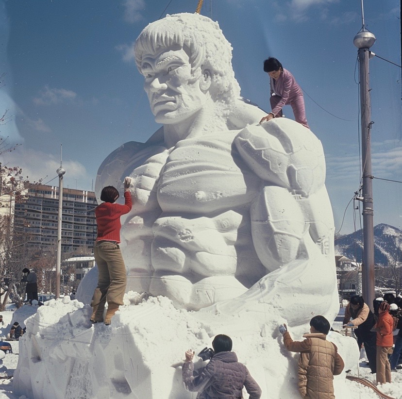 架空昭和史「マッチョ雪像」